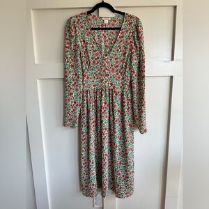 Monki Floral Pleated Midi Sundress